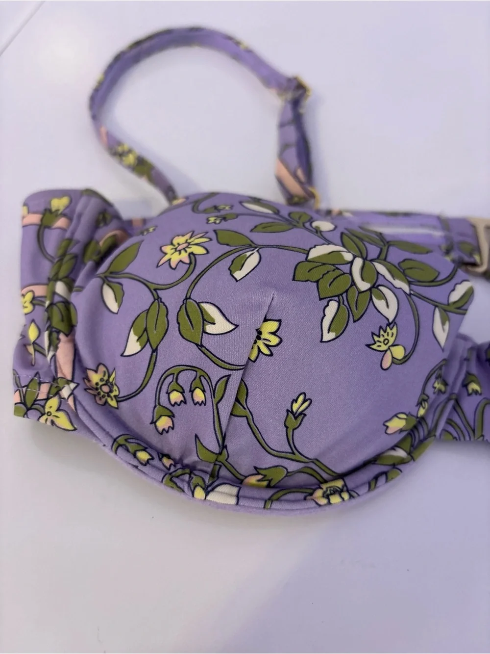 Tory Burch XS Lilac Floral Swim Top